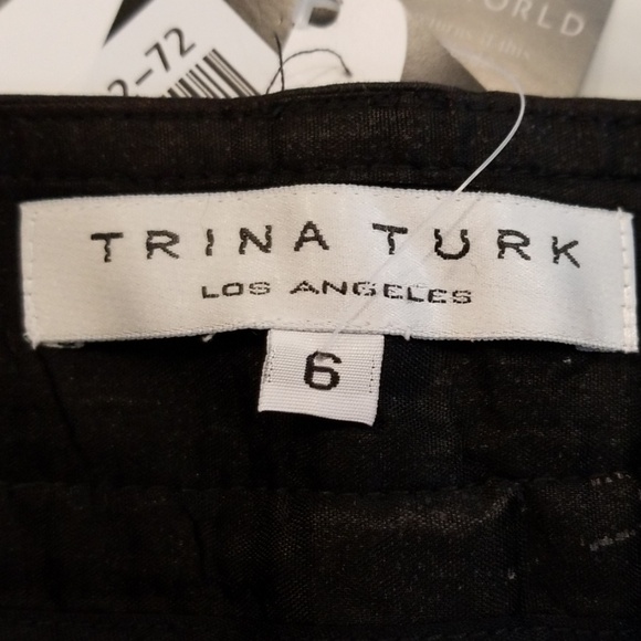 TRINA TURK Black Button A-Line Skirt size 6 - Picture 2 of 5